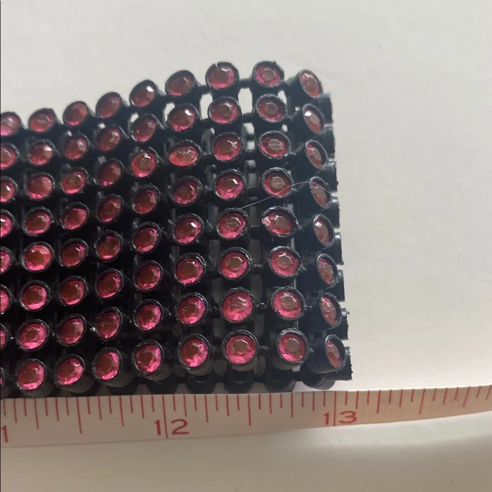 Stylish Black metal, pink Gem Belt