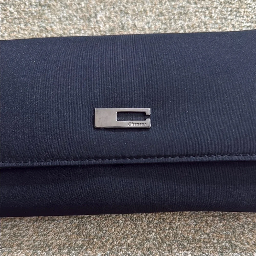 CHENSON Chic Black Wallet with Metal Accent