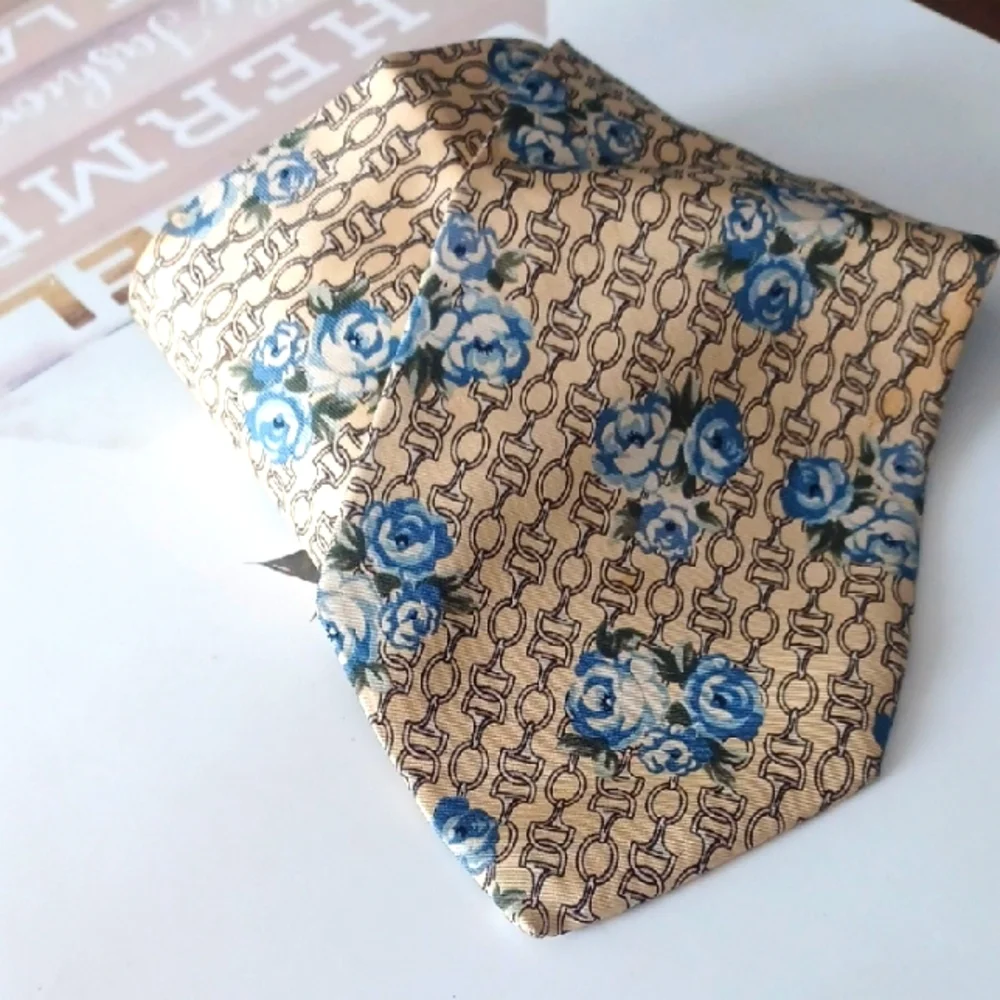 Vintage Paolo Gucci Silk Horse Bit Tie