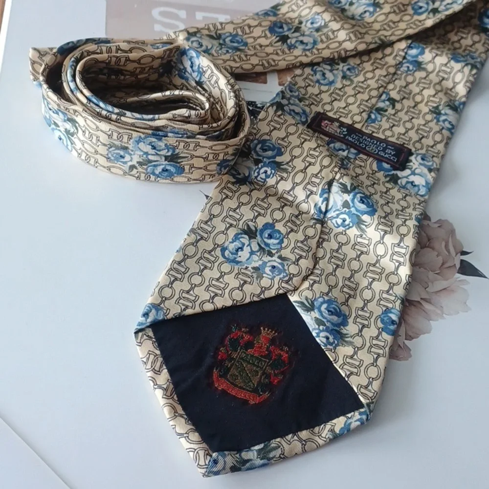 Vintage Paolo Gucci Silk Horse Bit Tie