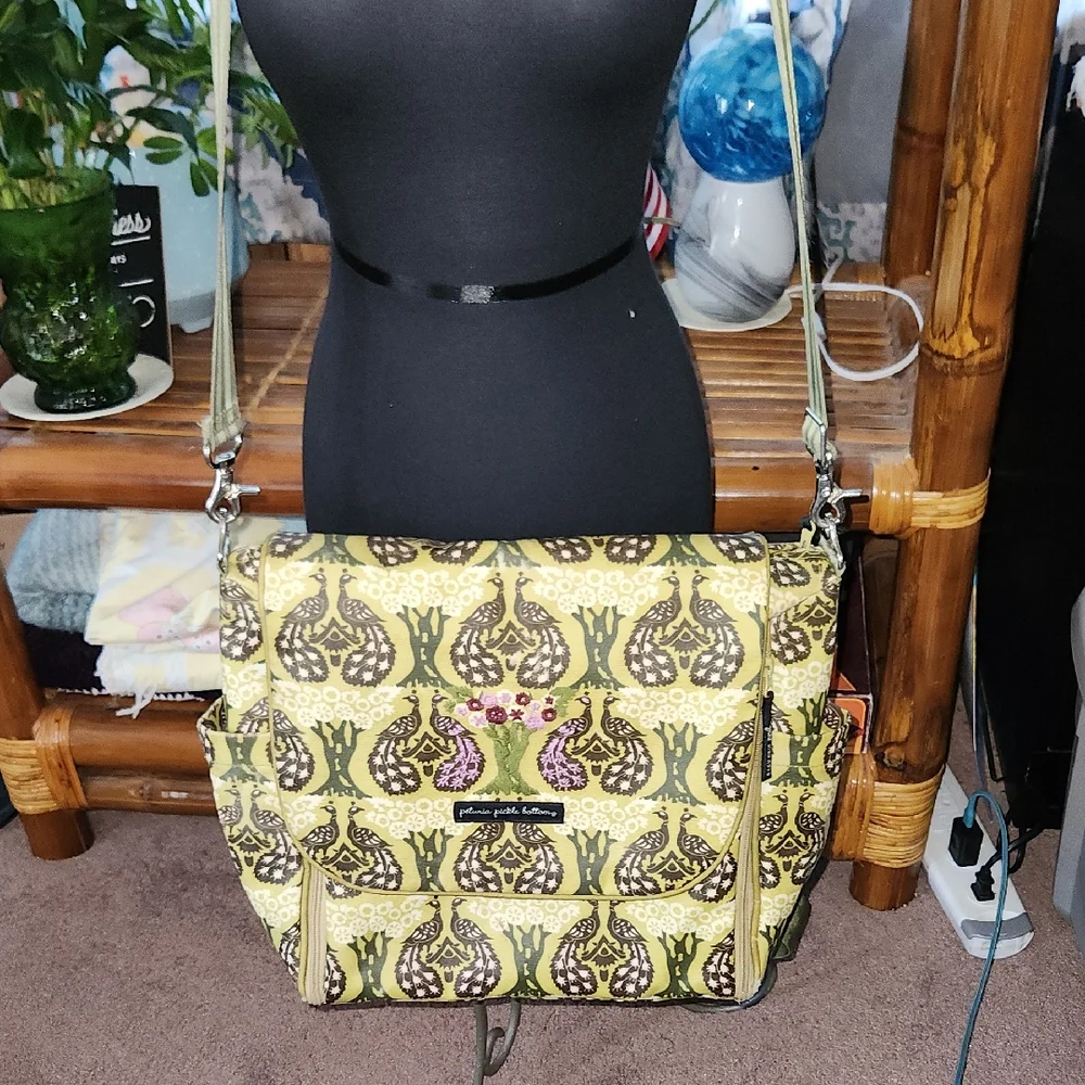 Petunia Pickle Bottom Yellow and Brown Baby Bag