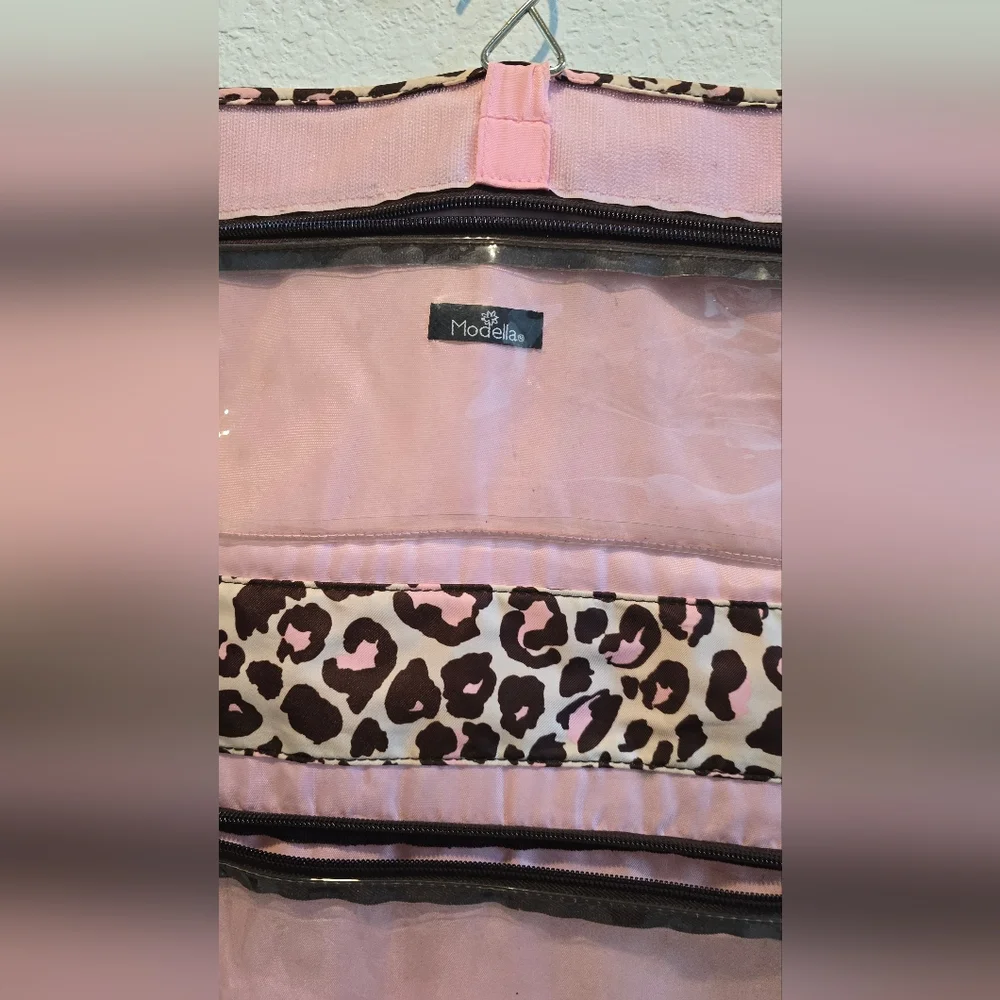 Modella Pink and Brown Closet Organizer with Multiple Compartments