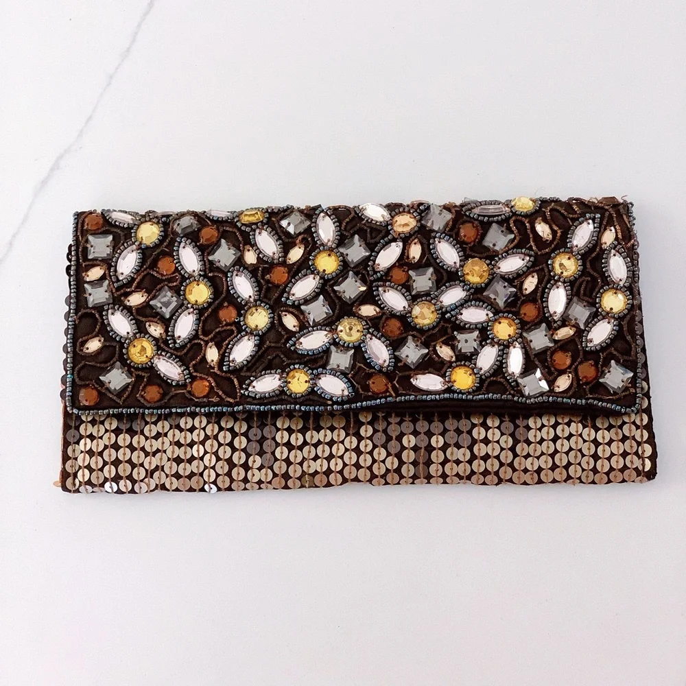 Sequin Rhinestone Crystal Bag | Diamond Clutch