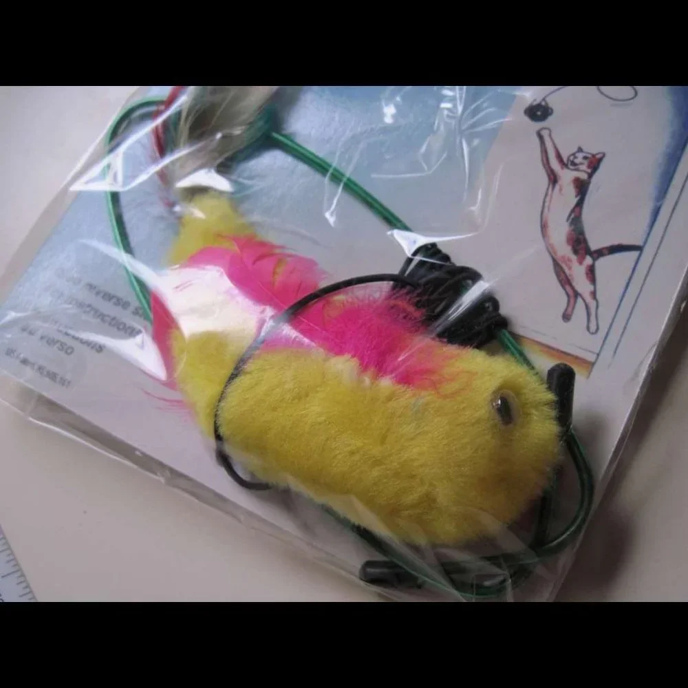 Spot Spotnips A-Door-able Bouncing Cat Nip Fun Toy Pink & Yellow Fish Mouse Bird