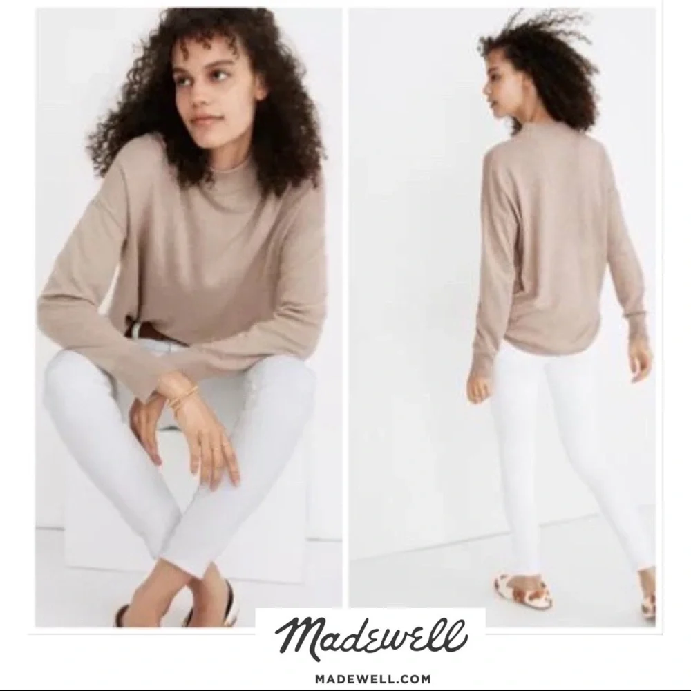 NEW Madewell Ashbury Mock Neck Sweater