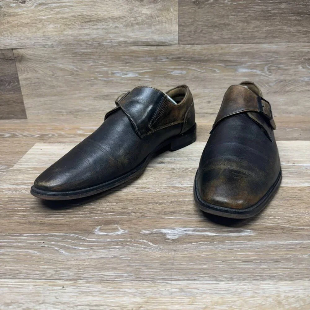 Florsheim Sorrento Brown Monk Strap Dress Shoe Men's Size 10.5
