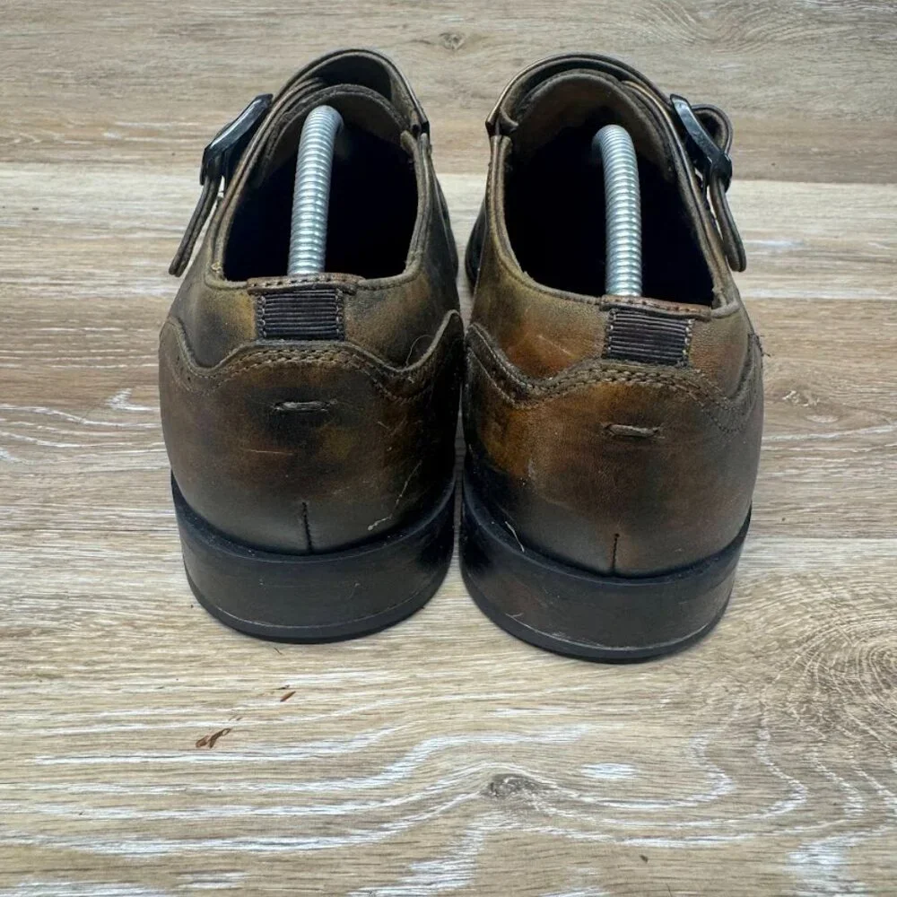 Florsheim Sorrento Brown Monk Strap Dress Shoe Men's Size 10.5