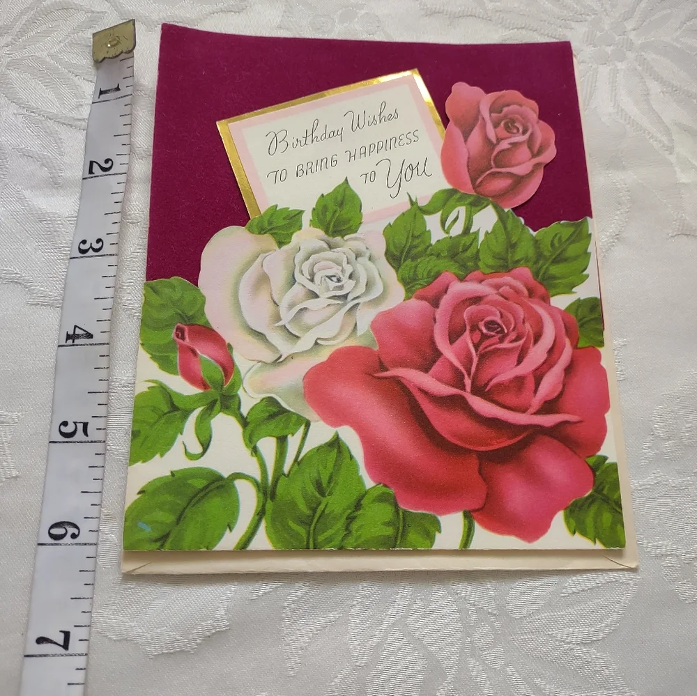 Vintage card roses