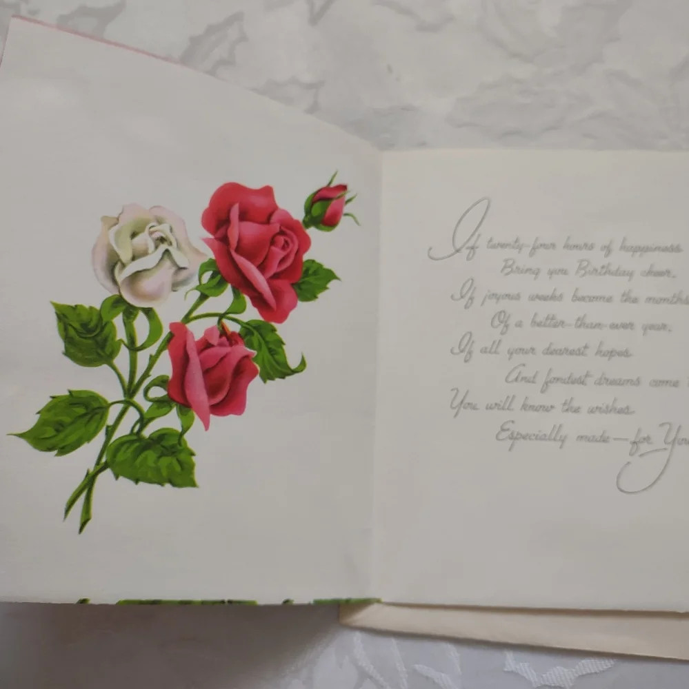 Vintage card roses