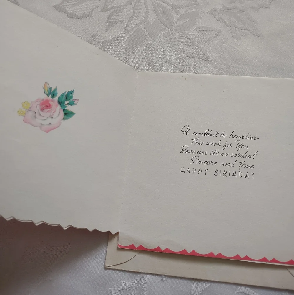 Vintage card roses