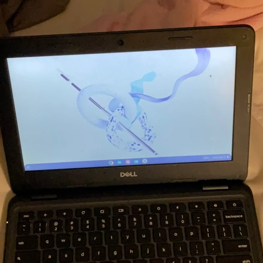 Dell Black Laptop Sleek Modern Design. I only take cash and Apple Pay