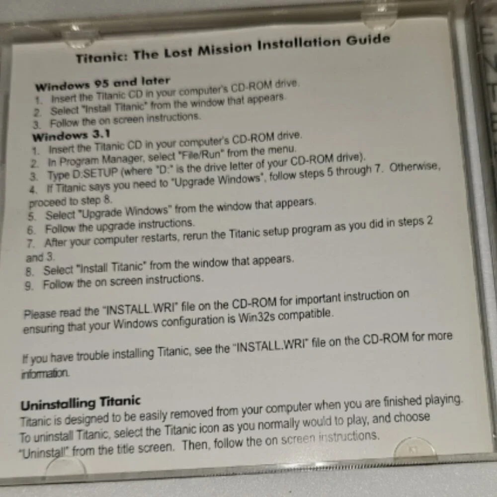 Titanic: The Lost Mission (Microsoft Windows, 1998)