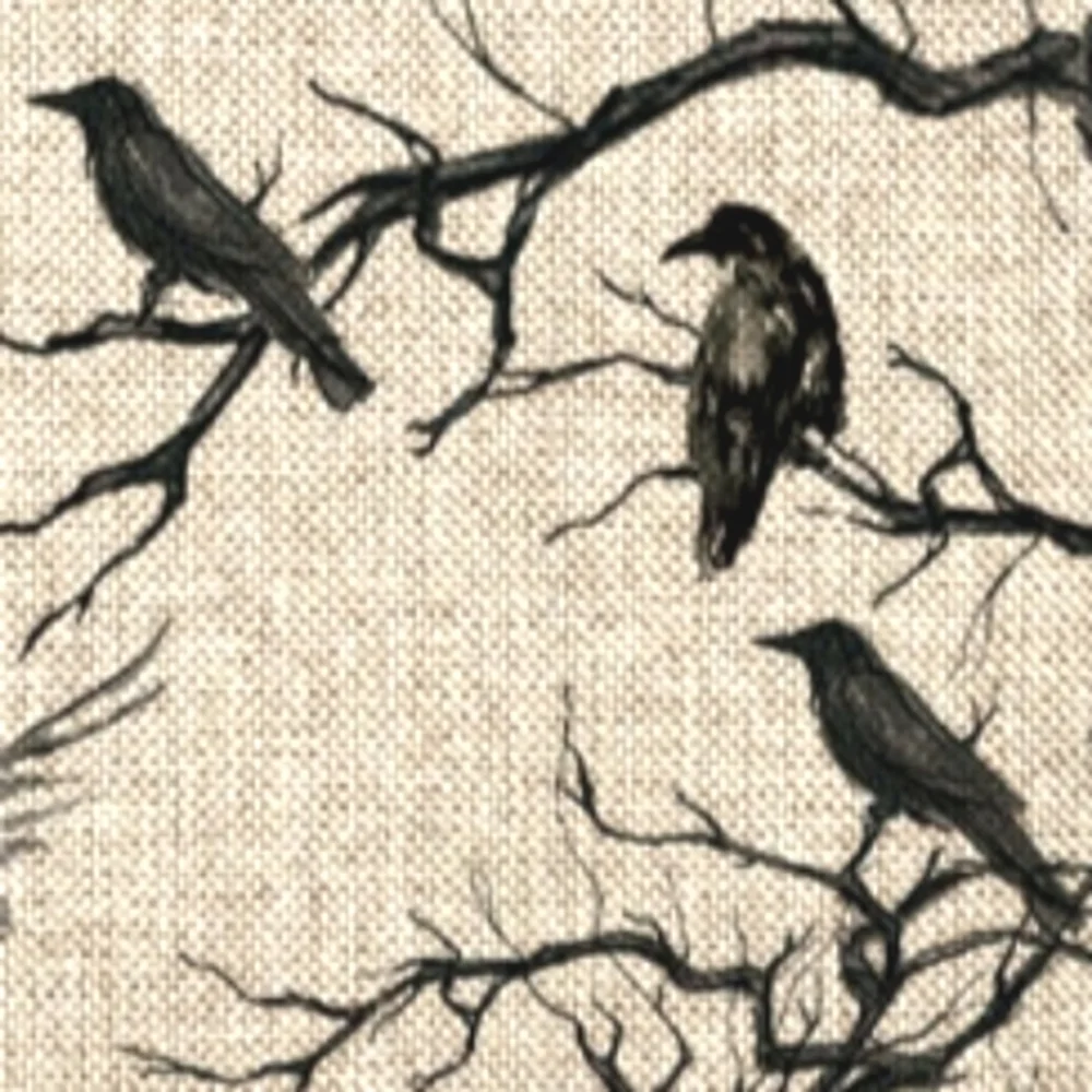 Black Ravens Nonslip Kitchen Rug Cream Ivory Doormat Goth Door Mat Crows Birds