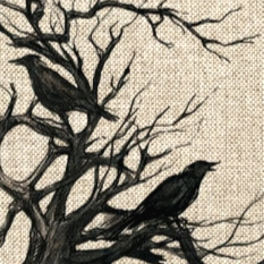Black Ravens Nonslip Kitchen Rug Cream Ivory Doormat Goth Door Mat Crows Birds