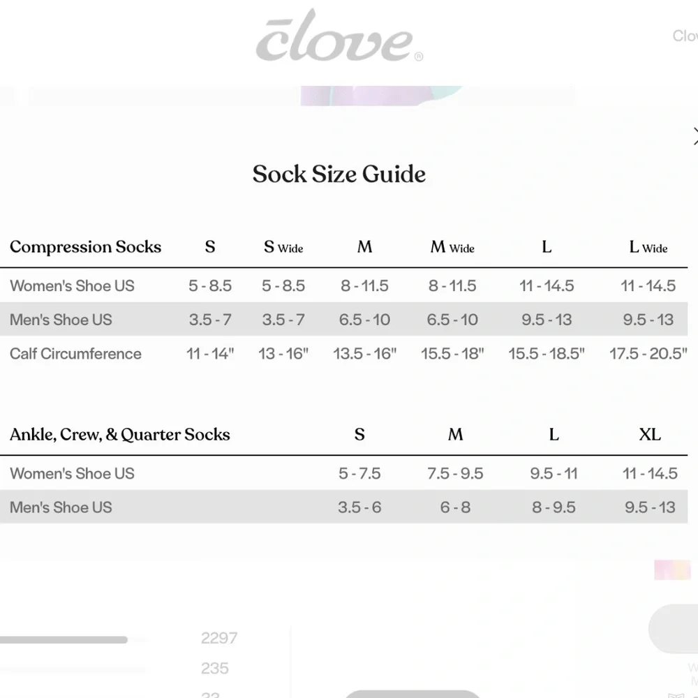 Clove compression socks