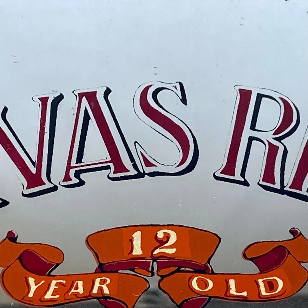 Vintage Chivas Regal Scotch Whisky Pub Bar Mirror Sign in Wooden Frame Scotland