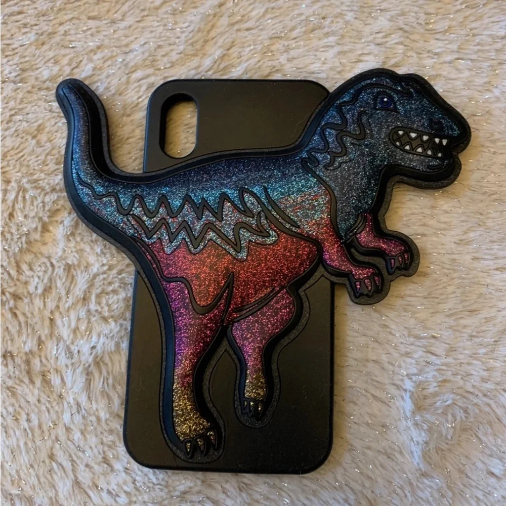 NWT - COACH Glitter iPhone X Case Rexy the T Rex Dinosaur for iPhone $75