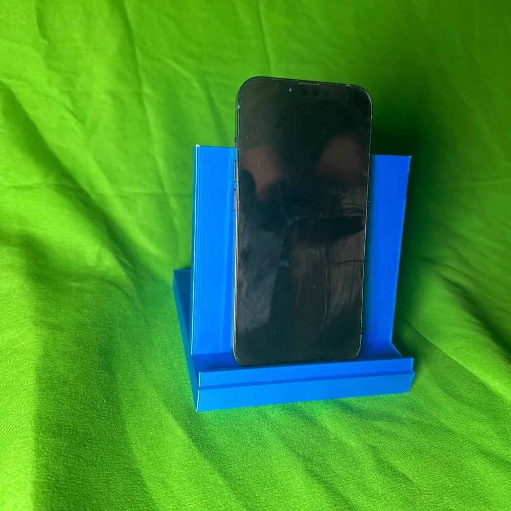 Phone, and tablet stand Mystical blue or lime green heavy duty 3-D printed by me