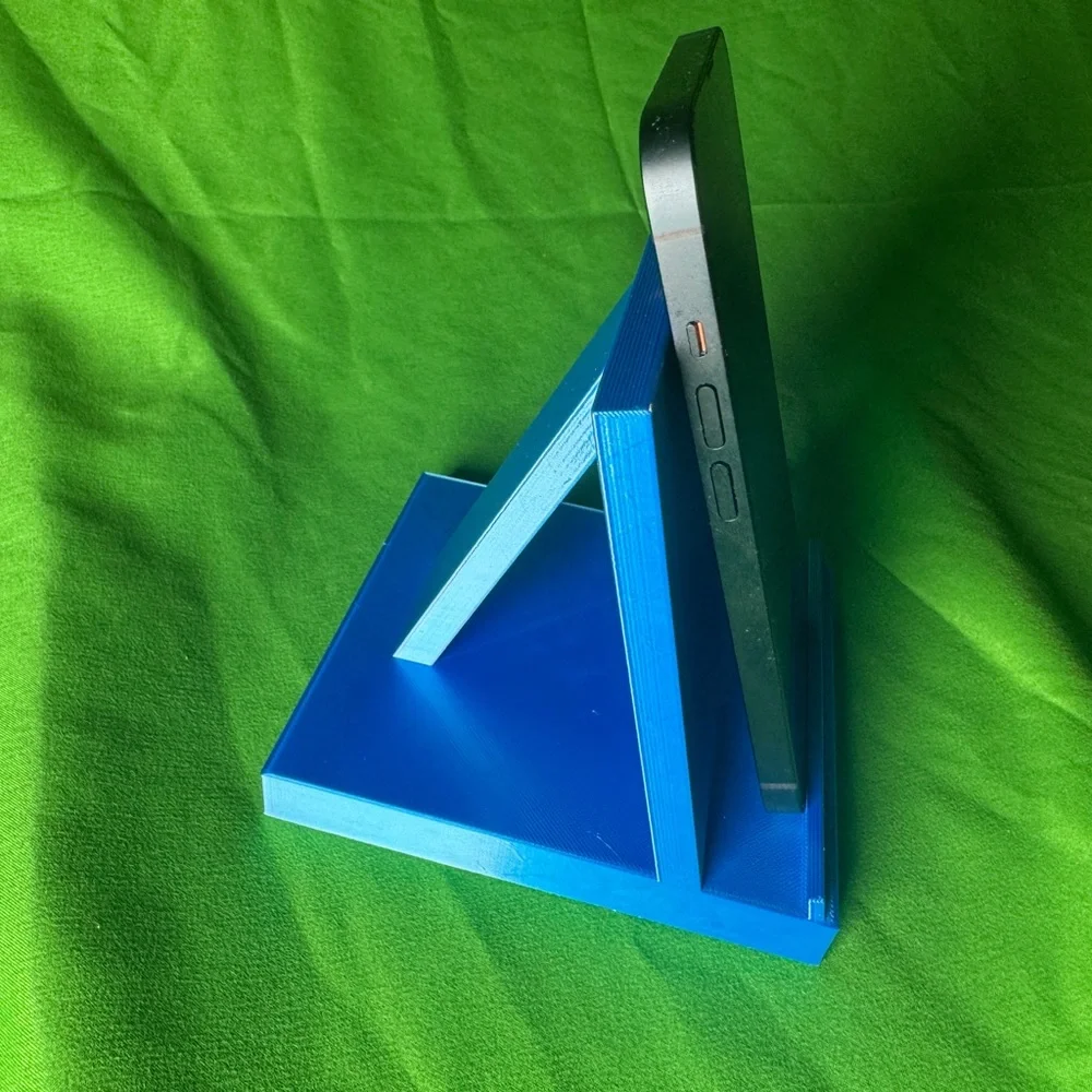 Phone, and tablet stand Mystical blue or lime green heavy duty 3-D printed by me
