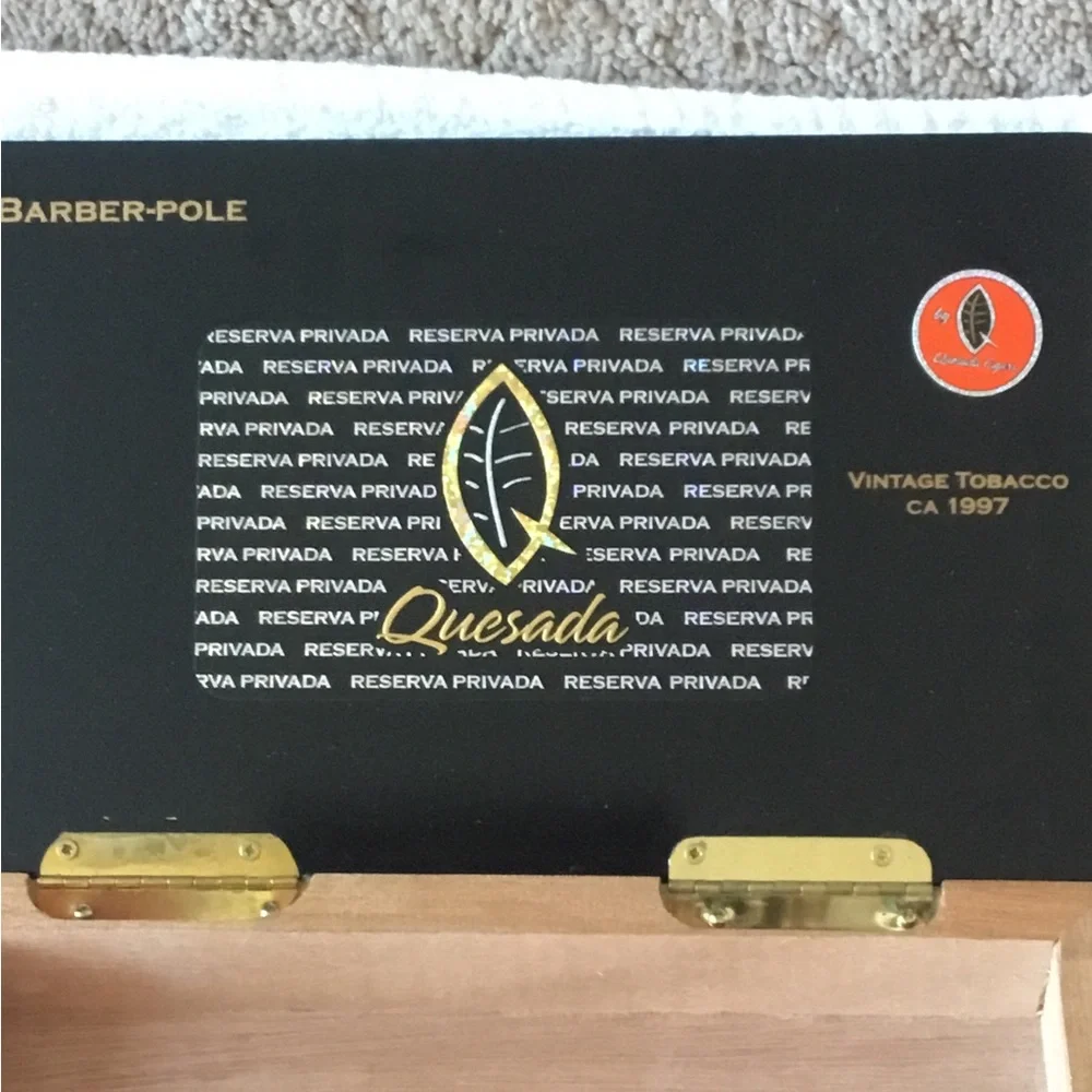 Barber Pole Quesada Reserva Privada Cigar Box NWT