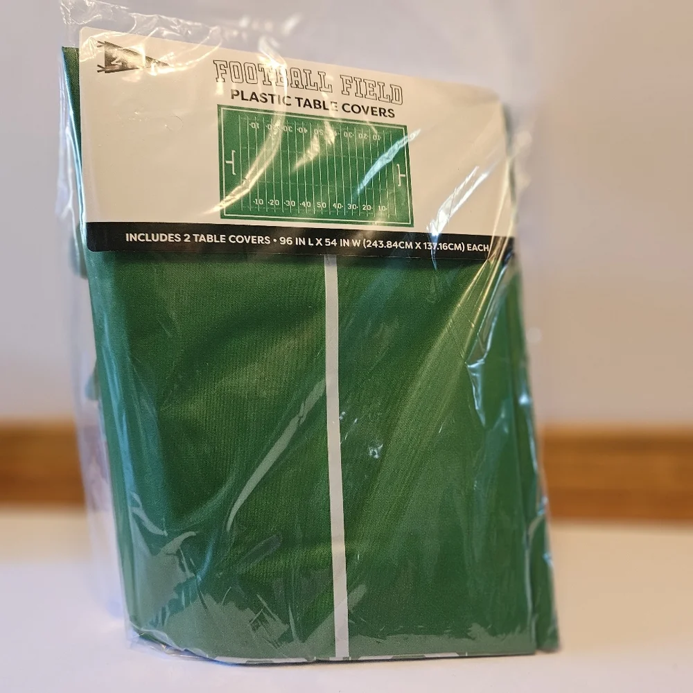 Football Field Plastic Table Covers