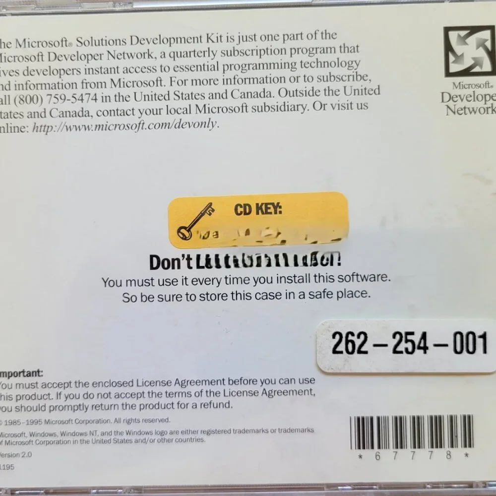 Microsoft vintage cd