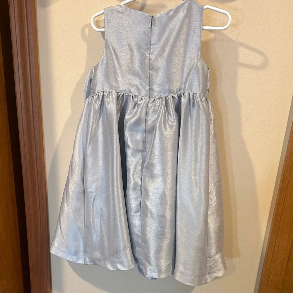 Gymboree Shimmering Silver Formal Dress with Bow