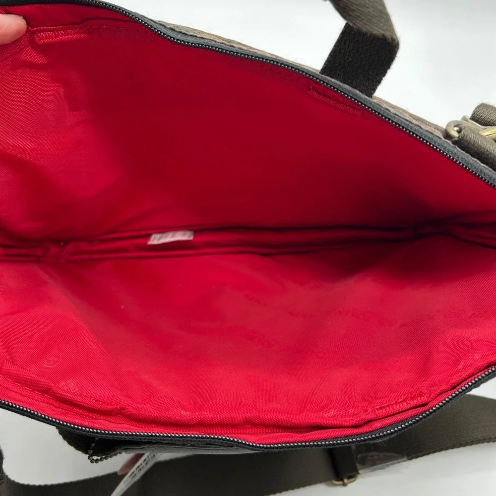 Token Bag Waxed Knickerbocker Plaid Cow Leather Laptop Bag 13