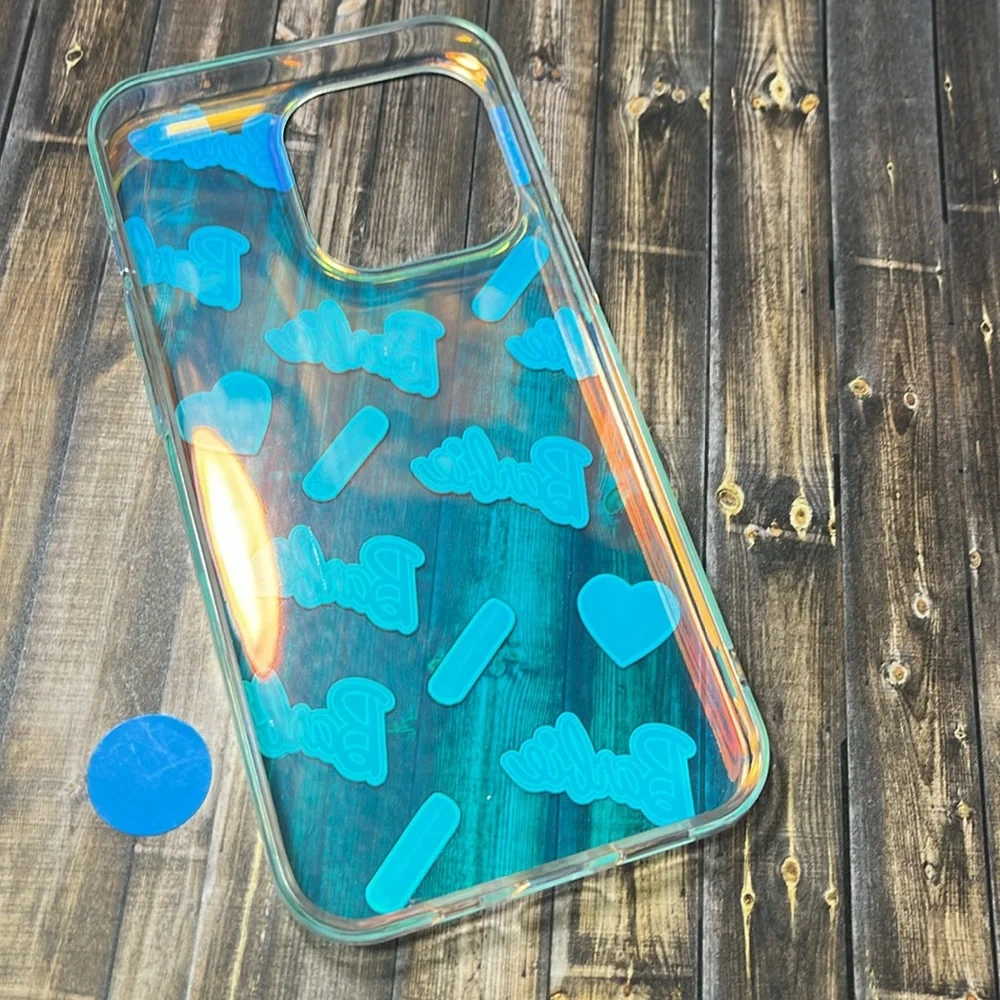 5for$10 Barbie Pink Glossy Blue Holographic Shine iPhone 13 Pro Phone Case