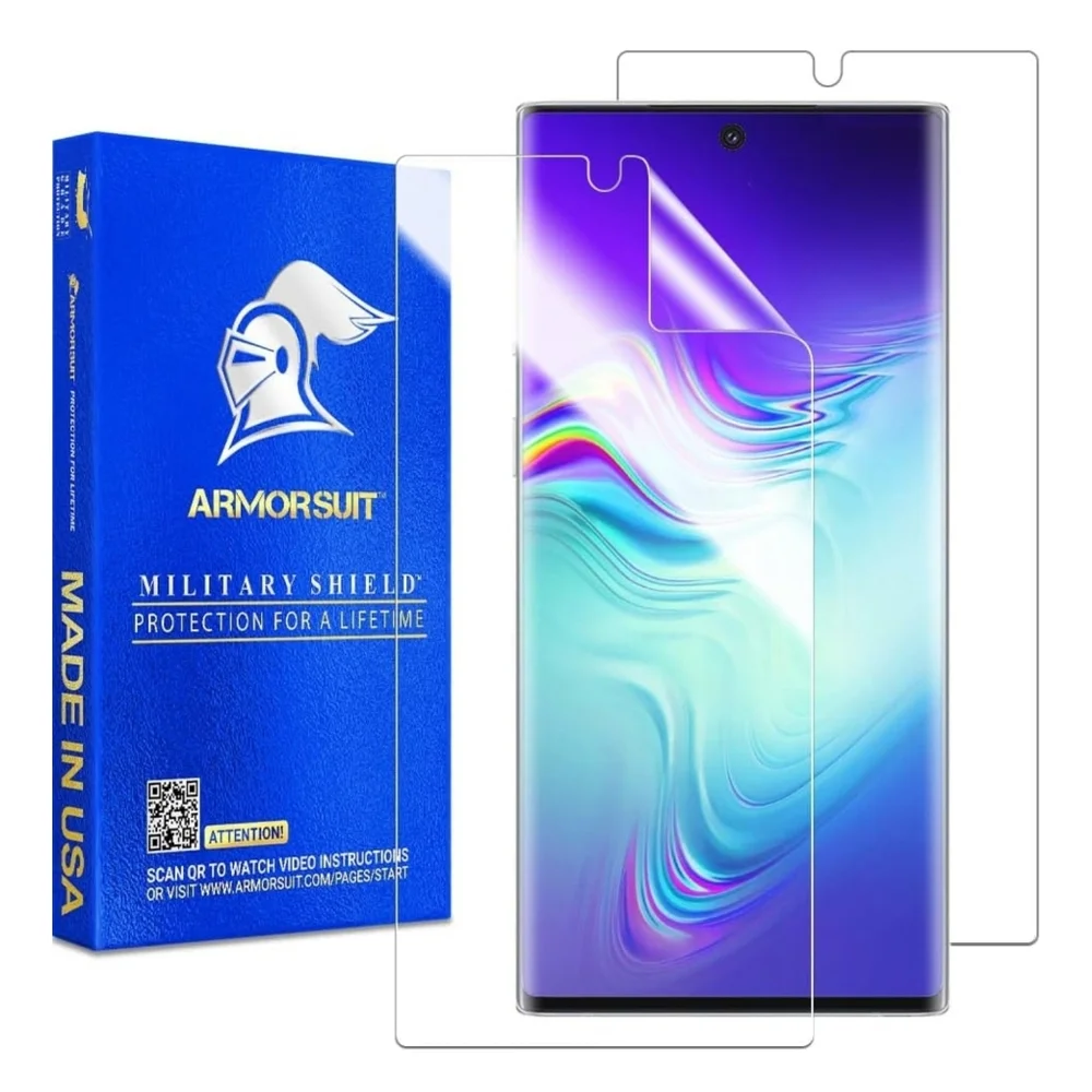 2 Pack ArmorSuit MilitaryShield Screen Protector Samsung Galaxy Note 10+