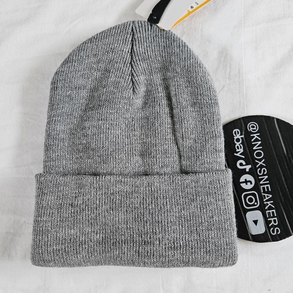Carhartt Beanie Grey Cuffed Logo Knit Workwear High Visibility Hat