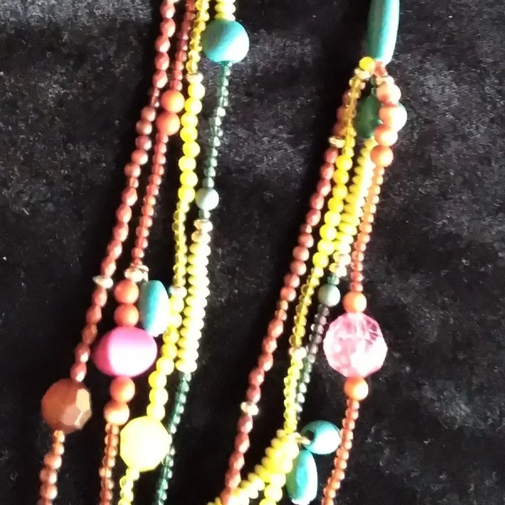 Beautiful Colorful Multi Layer Beaded Necklace
