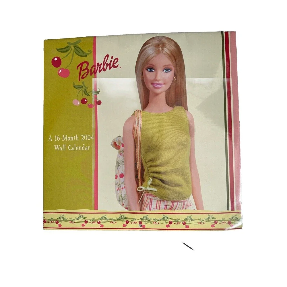 Vintage 2004 Barbie 16 Month Wall Calendar New Factory Sealed Condition