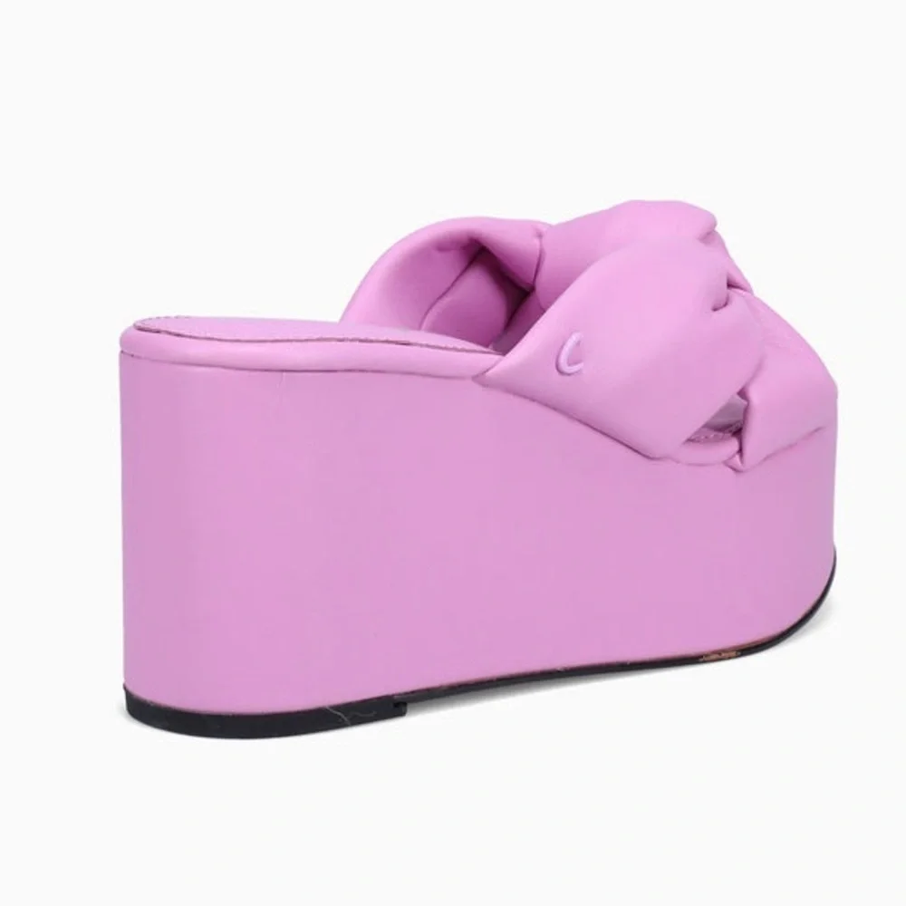 Circus NY Sam Edelman Women’s Grady Wedge Fiji Flower Pink Slide Sandal 8