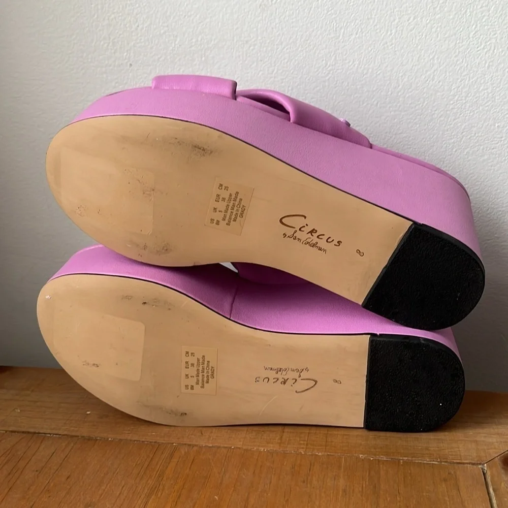 Circus NY Sam Edelman Women’s Grady Wedge Fiji Flower Pink Slide Sandal 8