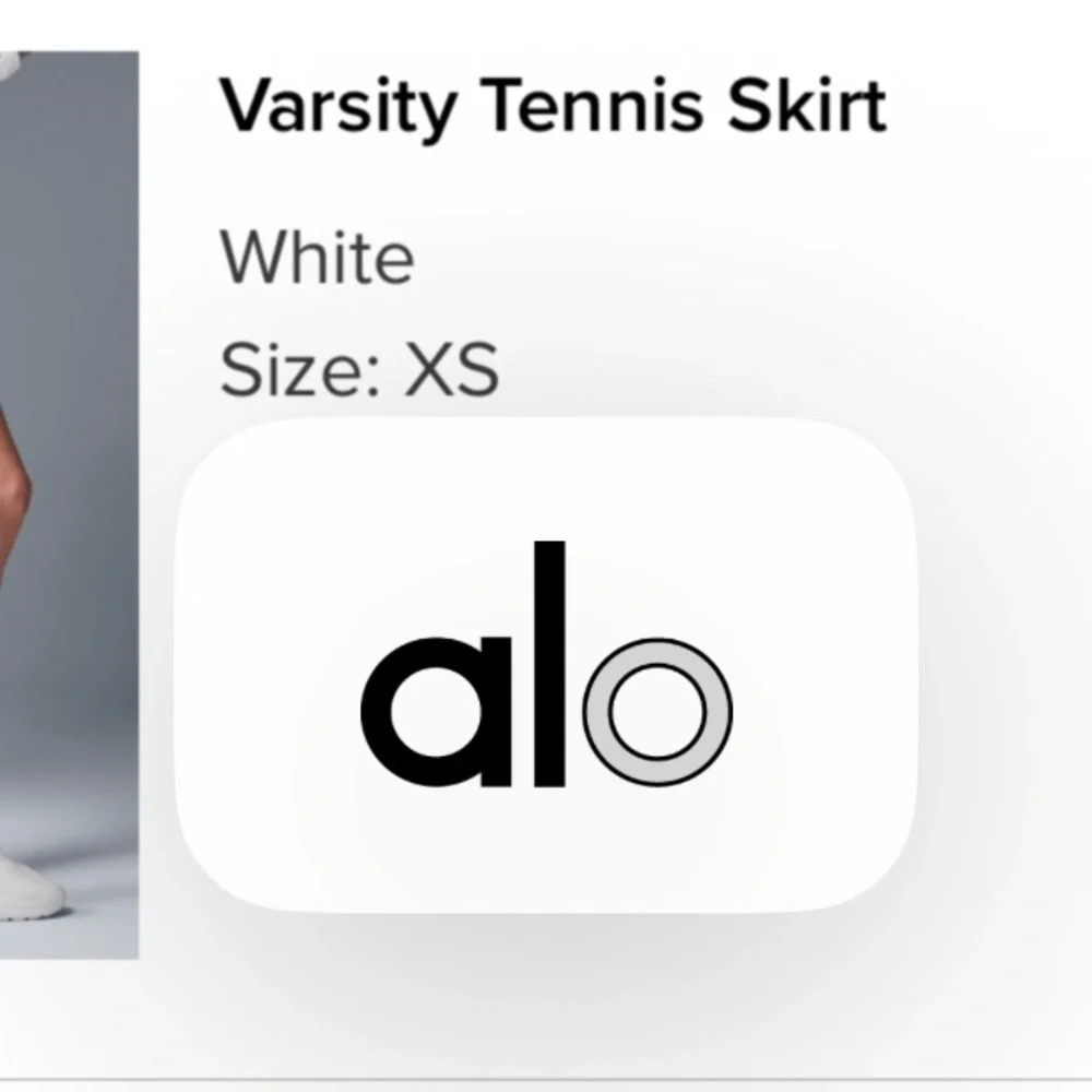 ALO Yoga Varsity Tennis Skirt - White