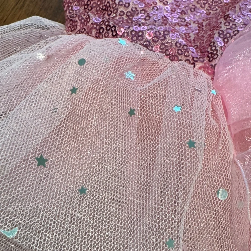 Sparkling Pink Dog Dress for Halloween
