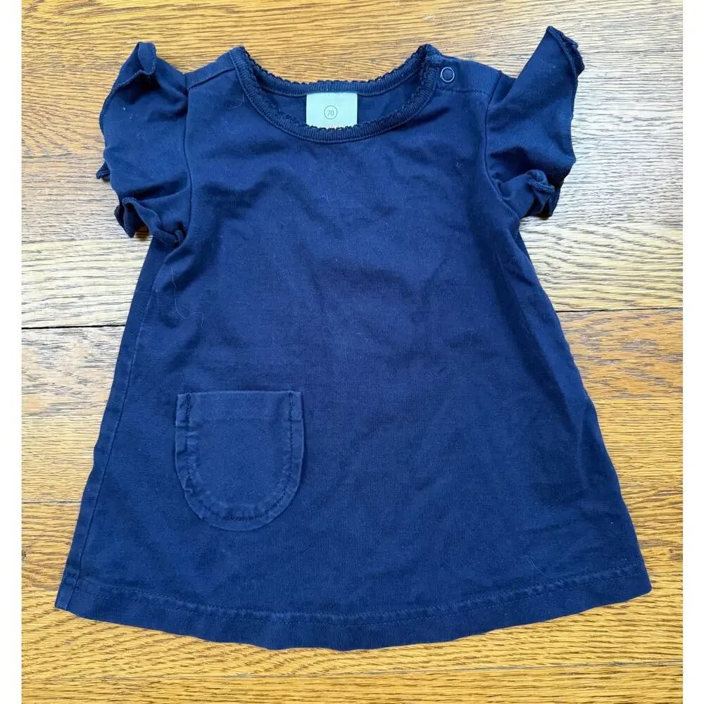 Hanna Andersson Girls' Navy Pocket Dress Size 6-12