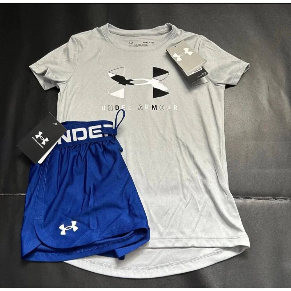 NWT Under Armour Athletic Set Girls Youth Size Small