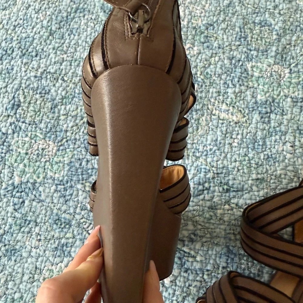 L.A.M.B wedge sandals