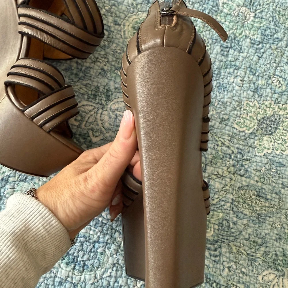 L.A.M.B wedge sandals
