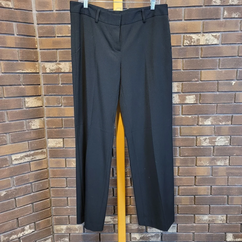 BCBGMAXAZRIA black cropped trousers dress pants zip close NWT 14
