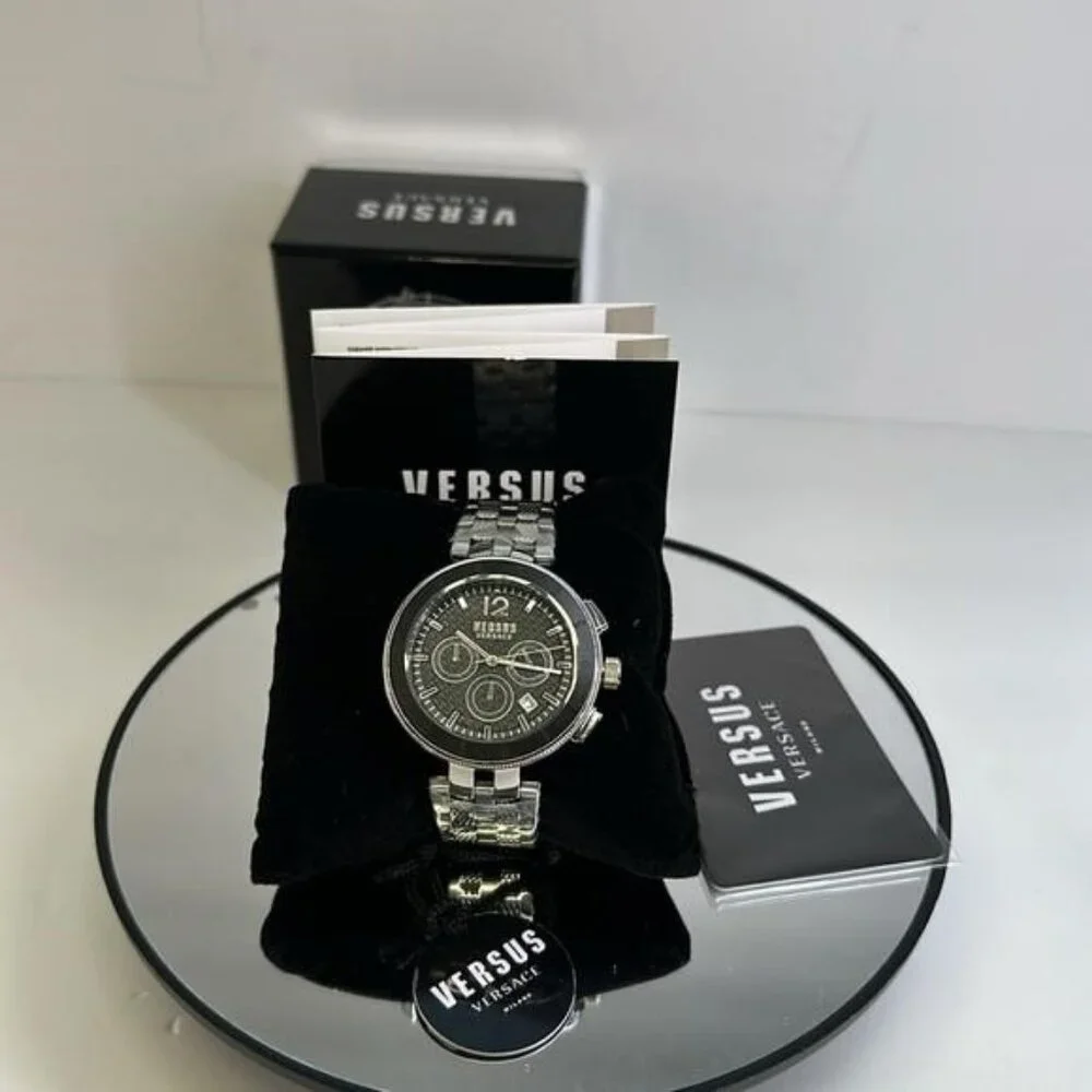 New Authentic VERSUS VERSACE Logo Gent Chrono Bracelet Watch