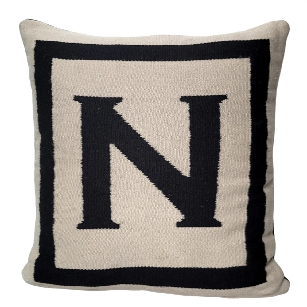 Jonathan Adler initial throw decorative pillow letter 