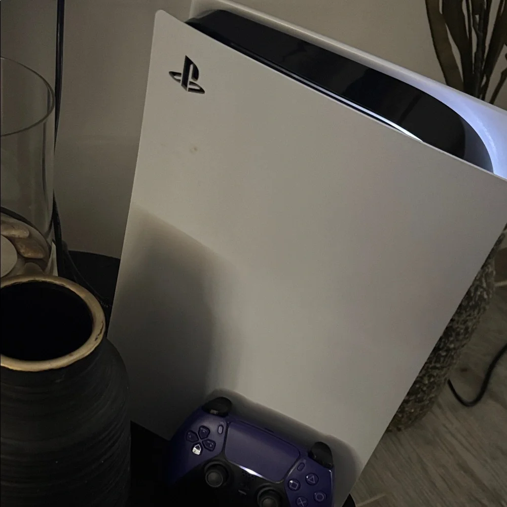 Sony Console with White and Black Finish