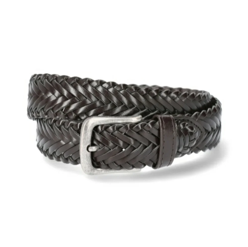 Wonder Nation Dark Brown Braided Belt