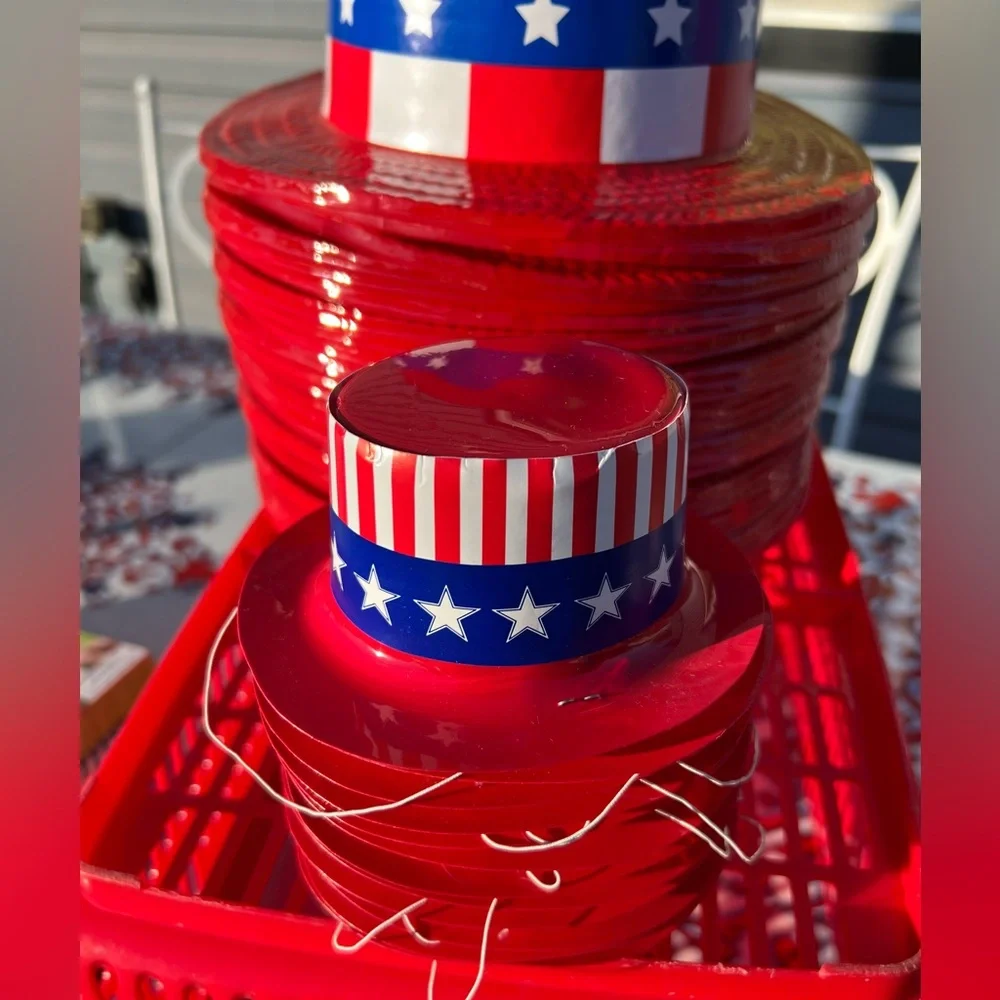 🇺🇸 Patriotic Skimmer Hat Lot Election Gear Red White Blue