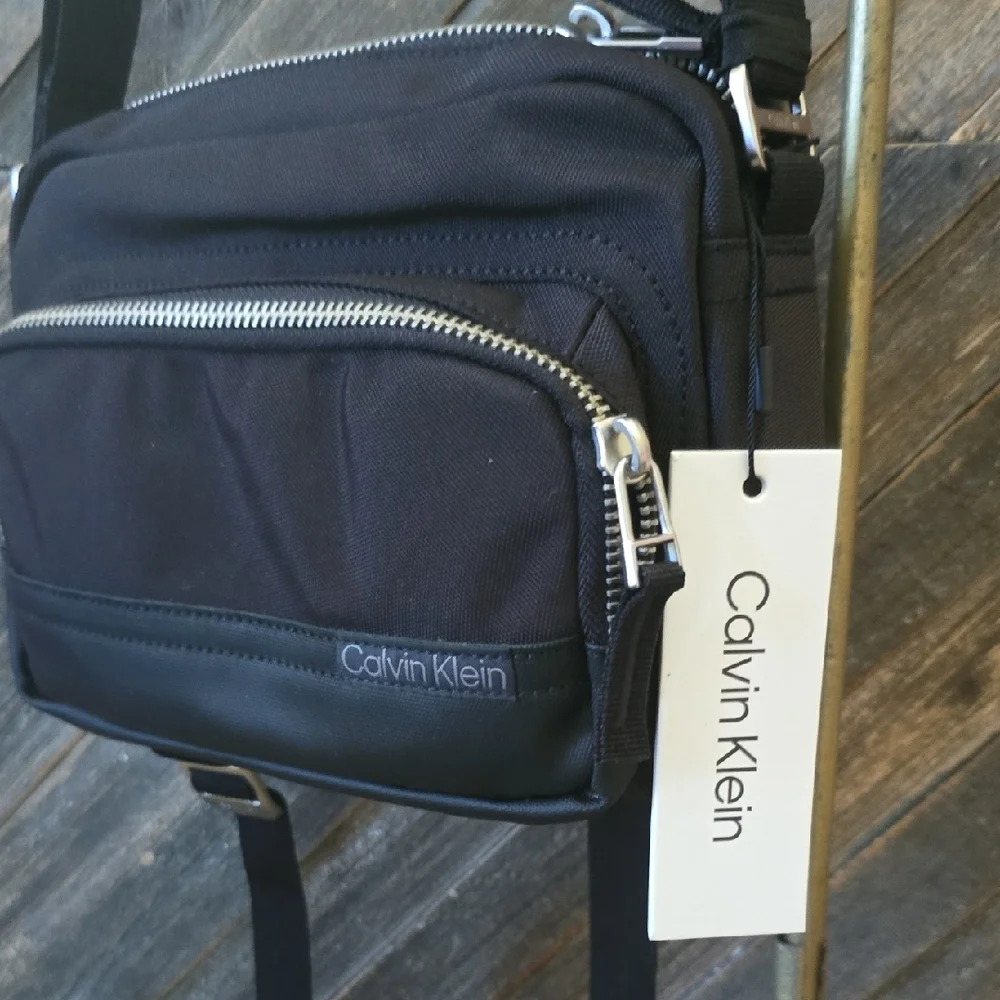 Calvin Klein Black Messenger Bag for Men