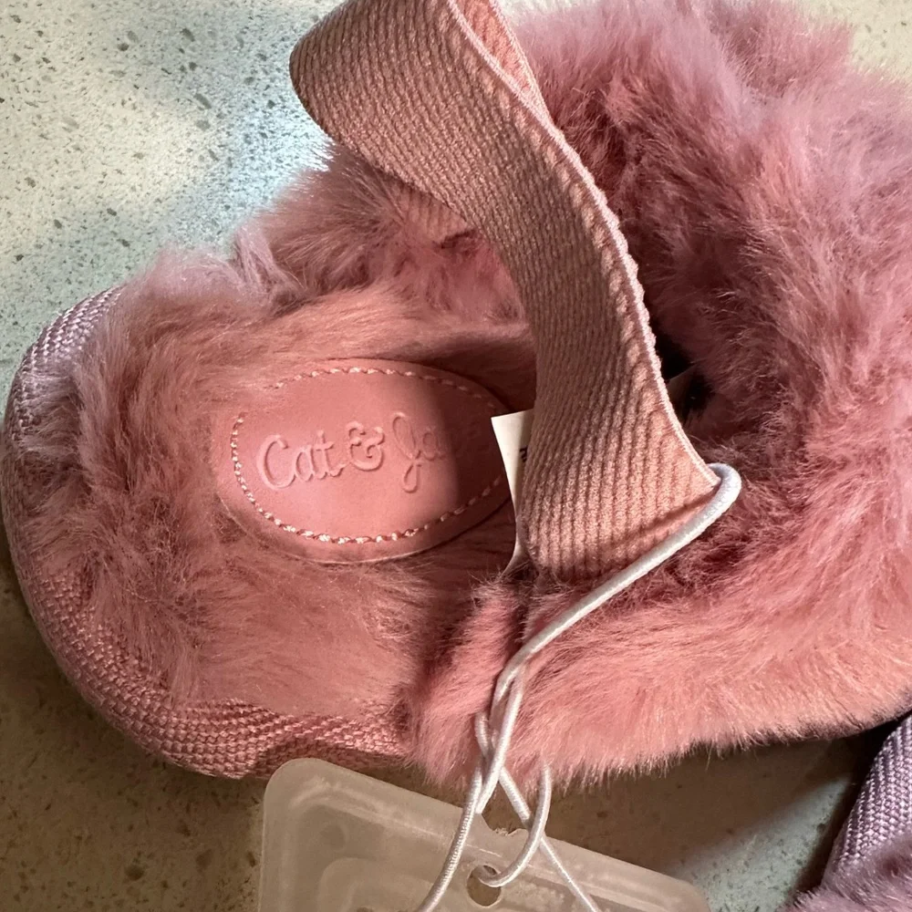 Cat & Jack Toddler Lila Metallic Scuff Slippers NWT
