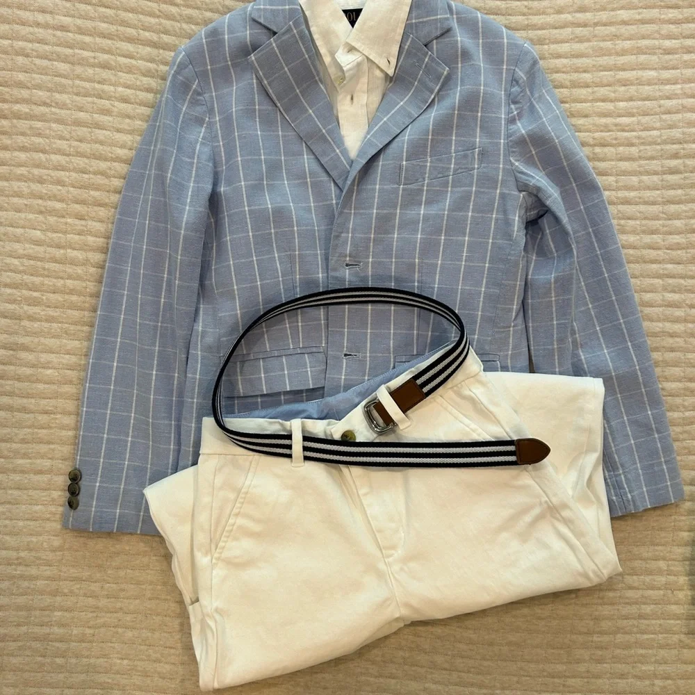 Janie and Jack navy belt 10